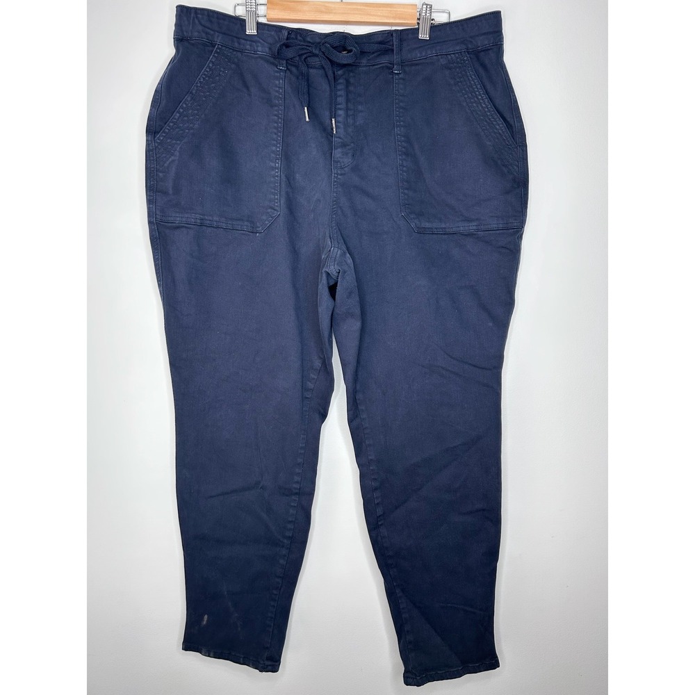 Judy Blue Navy Blue Garment Dyed Jogger Pants Plus Size 22W‎ Stretch Comfort